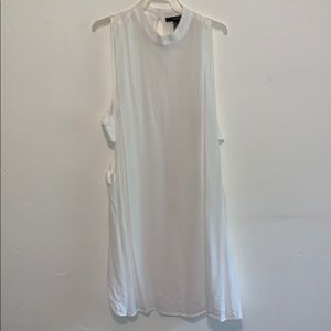 White mini dress with open side design